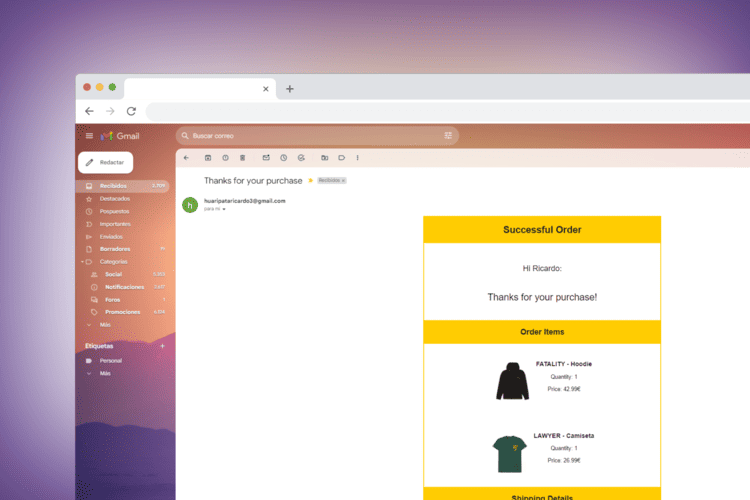 Email notifications